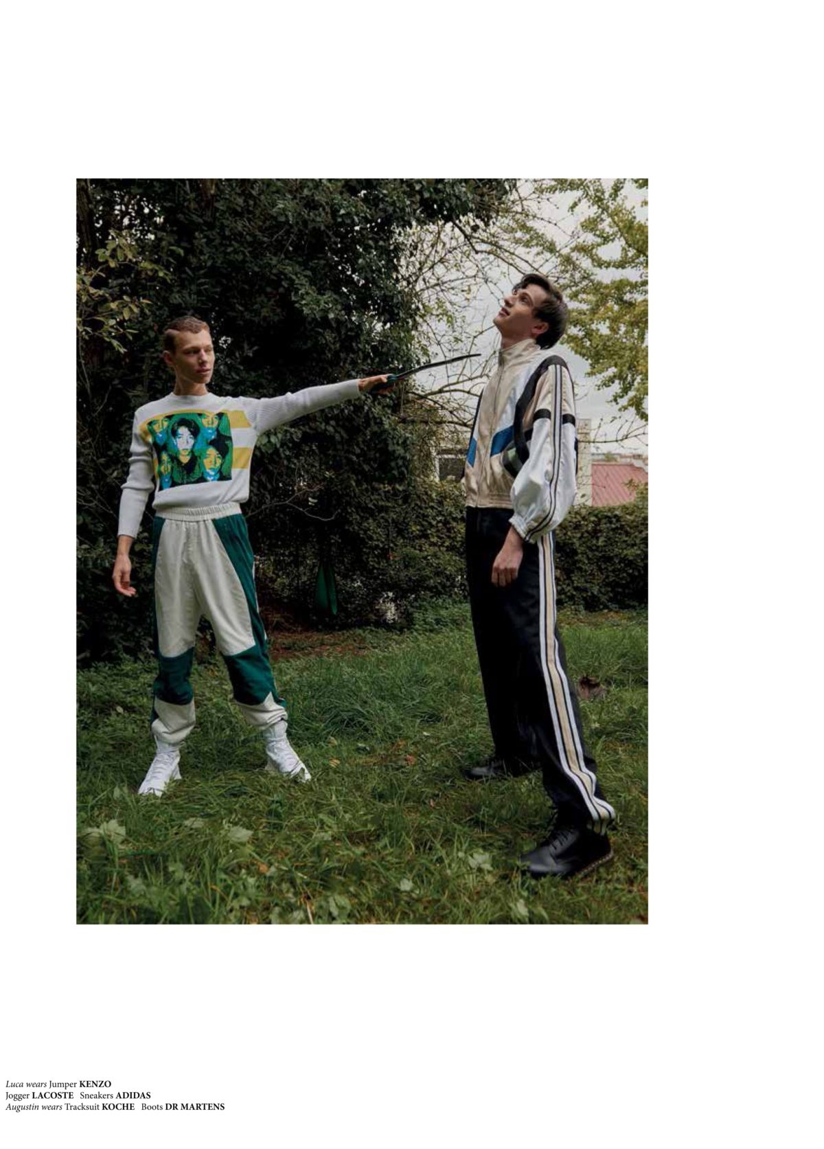 NR Magazine shot by Niklas Bergstrand & Mateja Duljak styled by Arthur Mayadoux with Kenzo, Lacoste, Adidas, Koche & Dr Martens