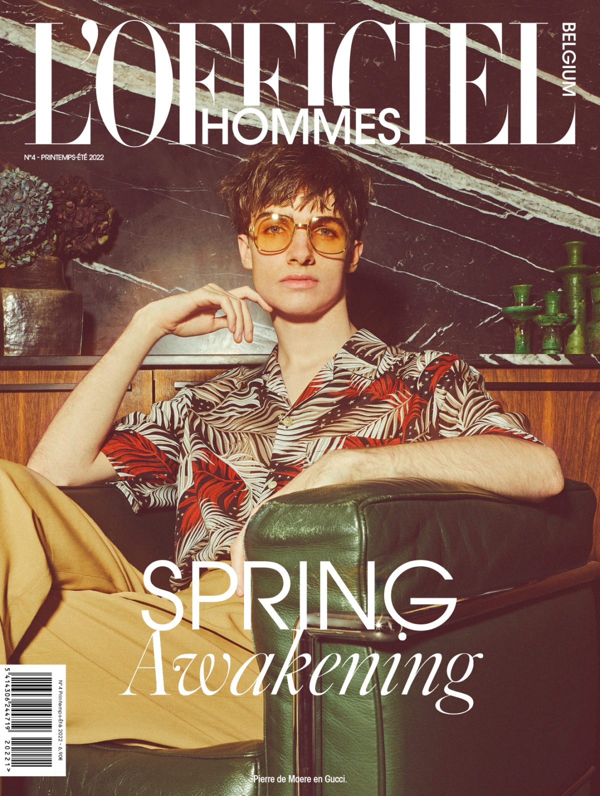 L'Officiel Hommes Pierre de Maere par Arno Lam et Arthur Mayadoux en Gucci